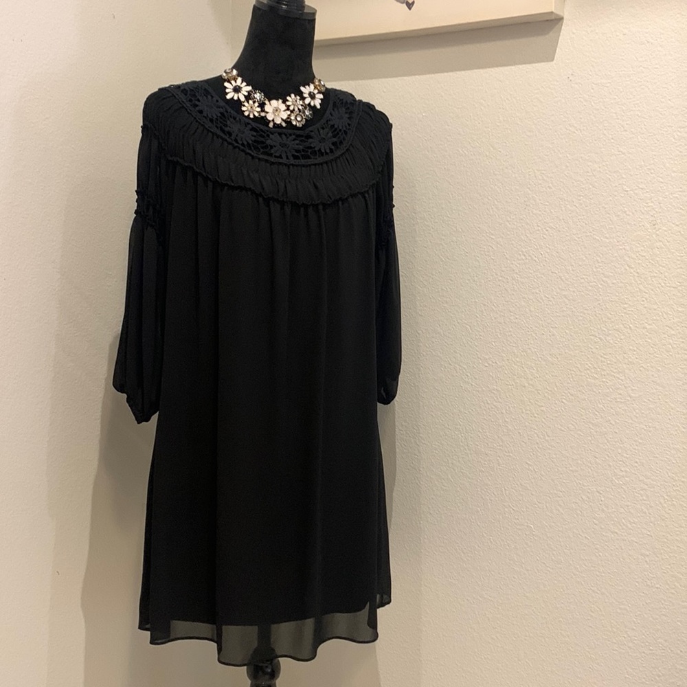 Black Chiffon Sun Dress
